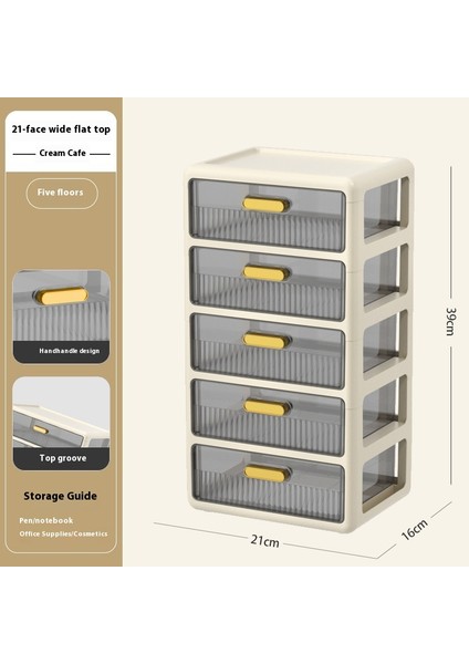 Masaüstü Düzenleyici Basit Çok Bölmeli Çekmece Kırtasiye Şeffaf Kutu (Yurt Dışından)