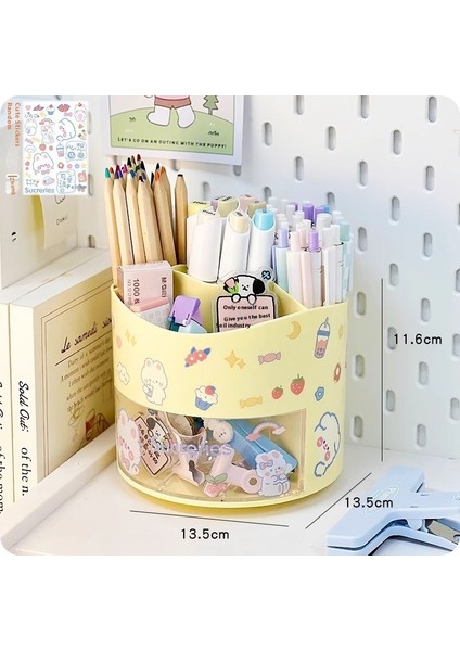 Kalemlik Düzenleyici Ofis Çok Fonksiyonlu Kırtasiye Rafı Akrilik Çekmece Tipi (Yurt Dışından)