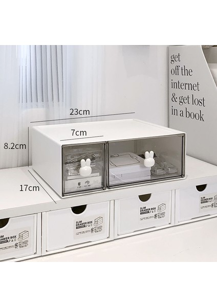 Basit Moda Kırtasiye Düzenleyici Masaüstü Öğrenci Çok Bölmeli Çekmece Yukarı Doğru Istiflenebilir (Yurt Dışından)