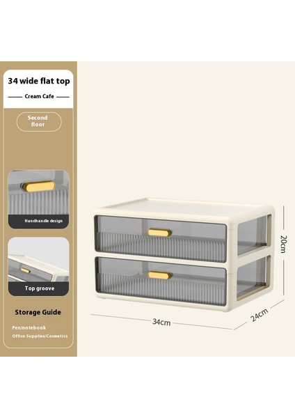 Masaüstü Düzenleyici Basit Çok Bölmeli Çekmece Kırtasiye Şeffaf Kutu (Yurt Dışından)