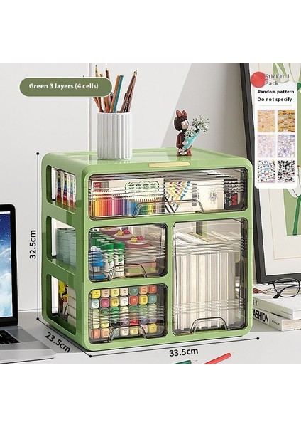 Kalemlik Düzenleyici Ofis Çok Fonksiyonlu Kırtasiye Rafı Akrilik Çekmece Tipi (Yurt Dışından)