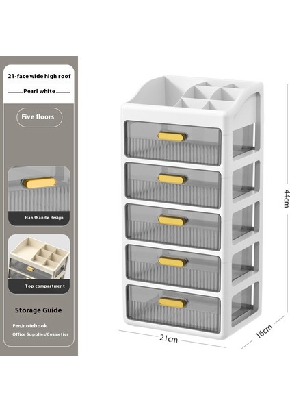 Masaüstü Düzenleyici Basit Çok Bölmeli Çekmece Kırtasiye Şeffaf Kutu (Yurt Dışından)