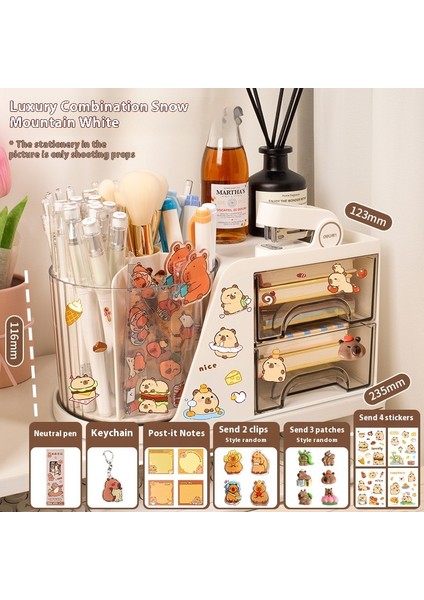 Kalemlik Düzenleyici Ofis Çok Fonksiyonlu Kırtasiye Rafı Akrilik Çekmece Tipi (Yurt Dışından)