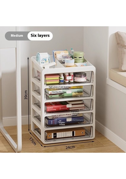 Kalemlik Düzenleyici Ofis Çok Fonksiyonlu Kırtasiye Rafı Akrilik Çekmece Tipi (Yurt Dışından)