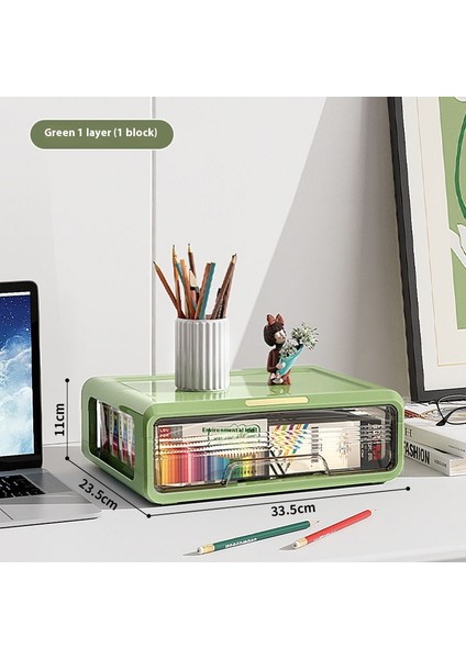 Kalemlik Düzenleyici Ofis Çok Fonksiyonlu Kırtasiye Rafı Akrilik Çekmece Tipi (Yurt Dışından)