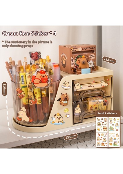 Kalemlik Düzenleyici Ofis Çok Fonksiyonlu Kırtasiye Rafı Akrilik Çekmece Tipi (Yurt Dışından)