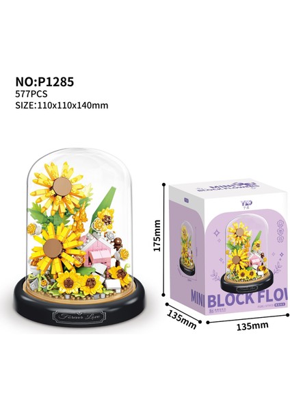 Saksı Yapı Taşı Küçük Pelet Puzzle Kız Serisi Doğum Günü Hediyesi (Yurt Dışından)