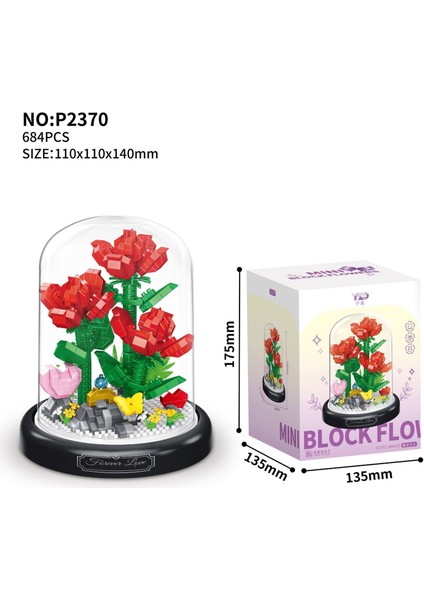 Saksı Yapı Taşı Küçük Pelet Puzzle Kız Serisi Doğum Günü Hediyesi (Yurt Dışından)