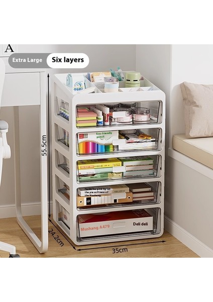 Kalemlik Düzenleyici Ofis Çok Fonksiyonlu Kırtasiye Rafı Akrilik Çekmece Tipi (Yurt Dışından)