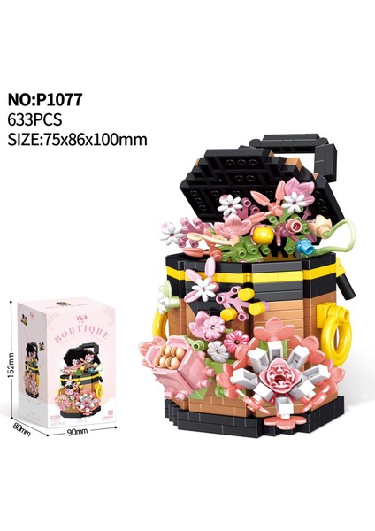 Saksı Yapı Taşı Küçük Pelet Puzzle Kız Serisi Doğum Günü Hediyesi (Yurt Dışından)