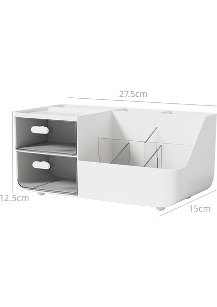 Kalemlik Düzenleyici Ofis Çok Fonksiyonlu Kırtasiye Rafı Akrilik Çekmece Tipi (Yurt Dışından)