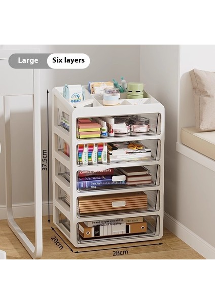 Kalemlik Düzenleyici Ofis Çok Fonksiyonlu Kırtasiye Rafı Akrilik Çekmece Tipi (Yurt Dışından)