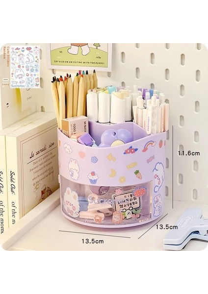 Kalemlik Düzenleyici Ofis Çok Fonksiyonlu Kırtasiye Rafı Akrilik Çekmece Tipi (Yurt Dışından)