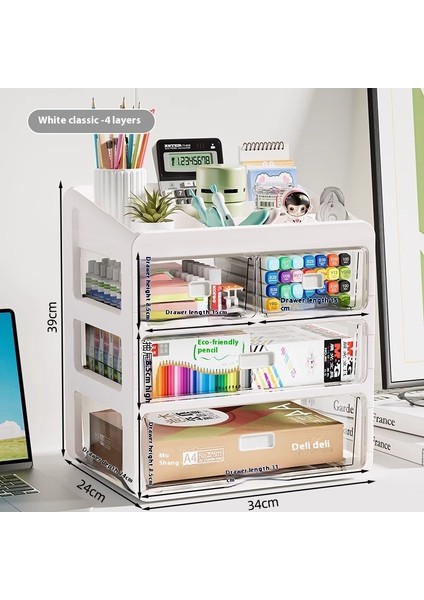 Kalemlik Düzenleyici Ofis Çok Fonksiyonlu Kırtasiye Rafı Akrilik Çekmece Tipi (Yurt Dışından)