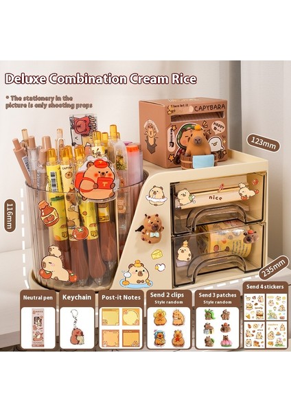 Kalemlik Düzenleyici Ofis Çok Fonksiyonlu Kırtasiye Rafı Akrilik Çekmece Tipi (Yurt Dışından)