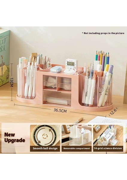 Markör Düzenleyici Eğik Uçlu Kalemlik Çekmeceli Kalem Kutusu (Yurt Dışından)