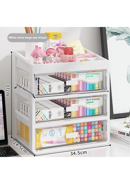 Kalemlik Düzenleyici Ofis Çok Fonksiyonlu Kırtasiye Rafı Akrilik Çekmece Tipi (Yurt Dışından)