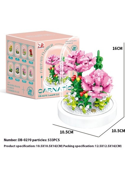 Çiçek Yapı Taşları Perpetual Çiçek Puzzle Oyuncak Dekorasyon Doğum Günü Hediyesi (Yurt Dışından)