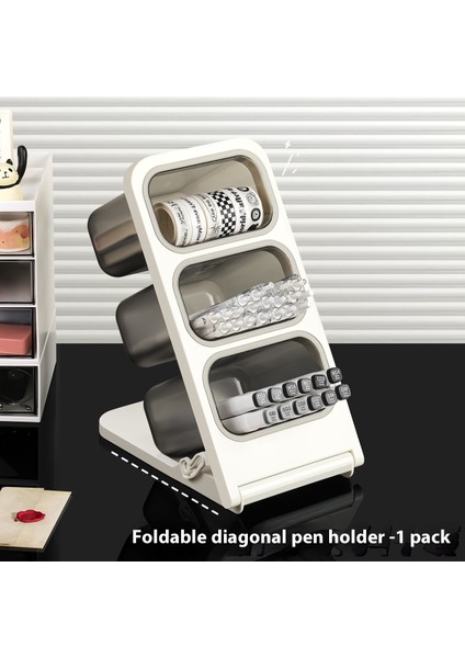 Markör Düzenleyici Eğik Uçlu Kalemlik Çekmeceli Kalem Kutusu (Yurt Dışından)