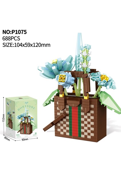 Saksı Yapı Taşı Küçük Pelet Puzzle Kız Serisi Doğum Günü Hediyesi (Yurt Dışından)