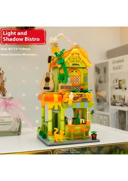 Gökkuşağı Şeker Evi Sokak Yapı Taşları Yapboz Puzzle Çocuk Oyuncakları (Yurt Dışından)