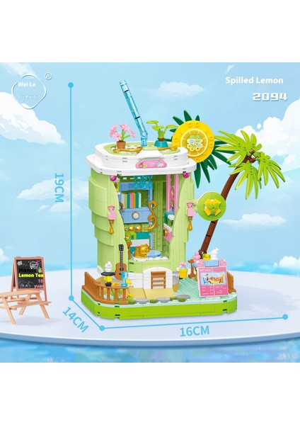 Gökkuşağı Şeker Evi Sokak Yapı Taşları Yapboz Puzzle Çocuk Oyuncakları (Yurt Dışından)