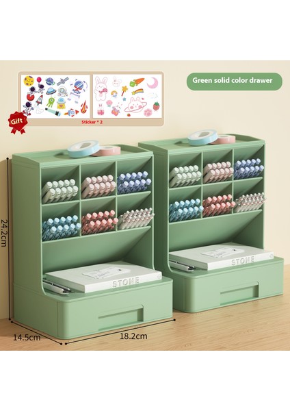 Markör Düzenleyici Eğik Uçlu Kalemlik Çekmeceli Kalem Kutusu (Yurt Dışından)