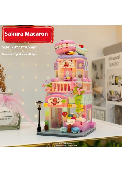 Gökkuşağı Şeker Evi Sokak Yapı Taşları Yapboz Puzzle Çocuk Oyuncakları (Yurt Dışından)