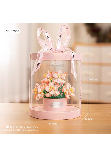 Çiçek Blok Maket Puzzle Yapboz Hediyelik El Yapımı Süs (Yurt Dışından)
