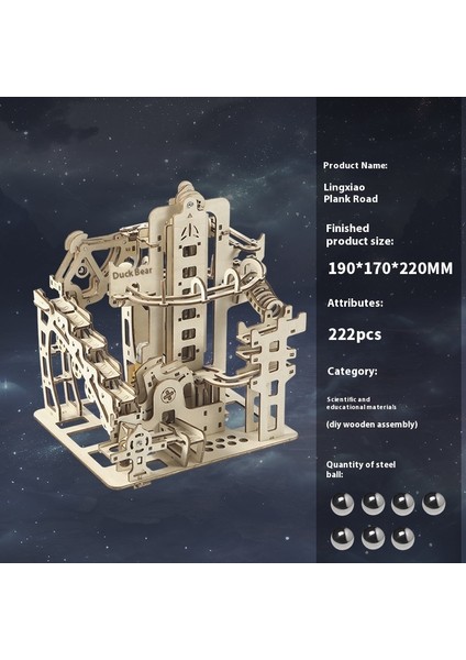 Mekanik 3D Üç Boyutlu Yapbozlar El Yapımı Montajlı Yapboz Oyuncakları Palet Topu (Yurt Dışından)