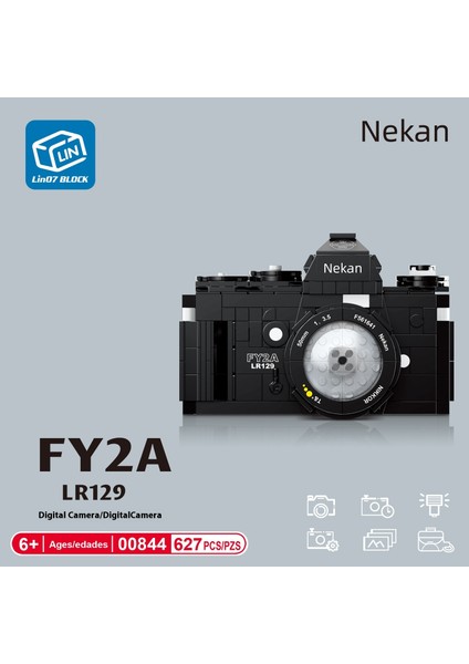 Vintage Kamera Model Yapı Taşları Çocuk Eğitici Puzzle Yapı Taşları Model Oyuncaklar (Yurt Dışından)
