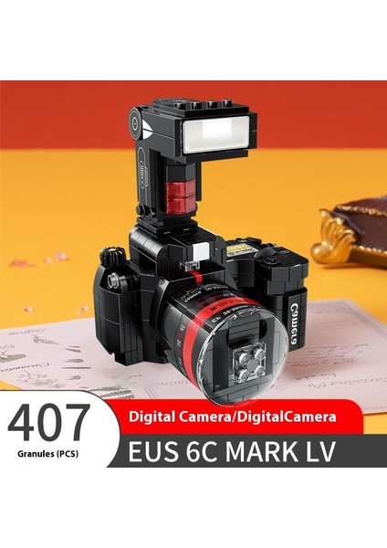 Vintage Kamera Model Yapı Taşları Çocuk Eğitici Puzzle Yapı Taşları Model Oyuncaklar (Yurt Dışından)