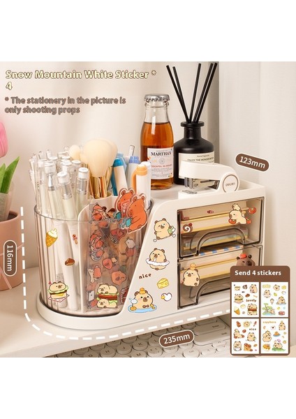 Kalemlik Düzenleyici Ofis Çok Fonksiyonlu Kırtasiye Rafı Akrilik Çekmece Tipi (Yurt Dışından)