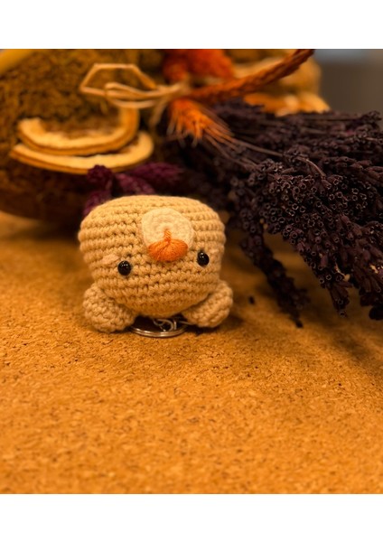 Küçük Ayıcık Amigurumi Anahtarlık - El Yapımı Sanatsal Örgü Anahtarlık Çanta Aksesuarı