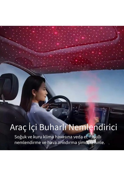 Yıldızlı Gökyüzü Efekti Humidifier 280 ml Ulrasonik Hava Nemlendirici Buhar Makinesi ve Aroma Difüzörü