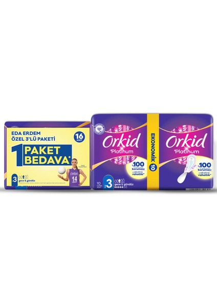 Platinum Gece 16'lı Eda Erdem Paketi Hijyenik Ped