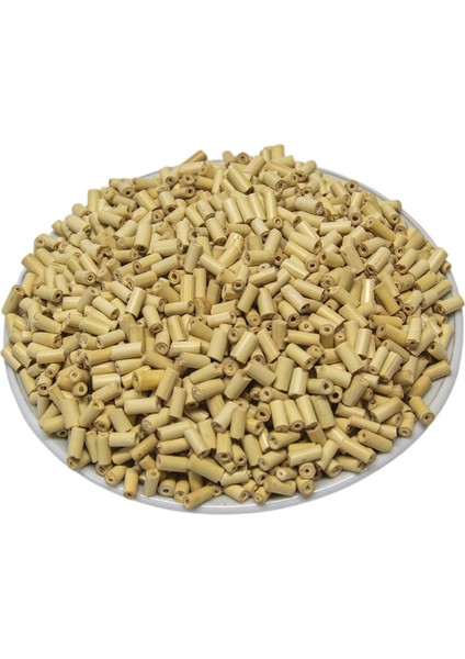 6 mm Bambu Kesme Ham Rengi Ahşap Boncuk 50 Gr