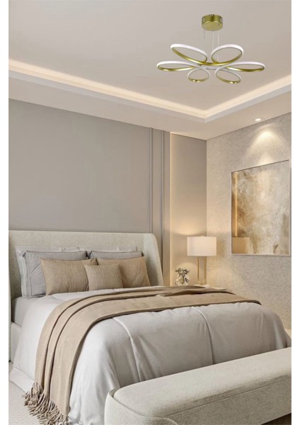 Modern Papatya Model Lüks LED Avize