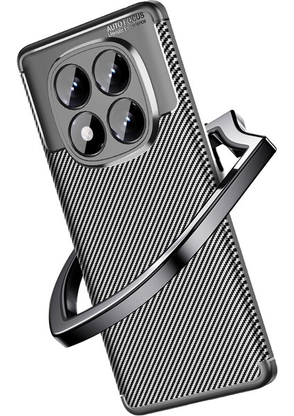 Redmi Note 14 Pro 4g Kılıf Karbon Fiber Görünümlü Negro Silikon Kapak - Siyah indirimleri