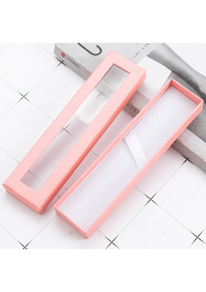 No.7 Tarzı Metal Hediye Kalem Kutusu Şeffaf Pencere Kalem Kutusu Kağıt Ambalajlı - (Yurt Dışından)