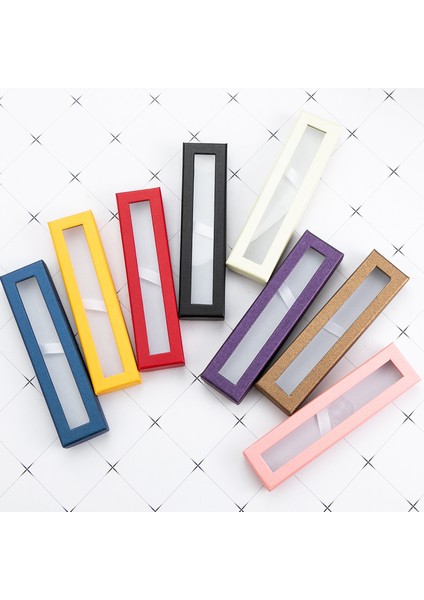 No.7 Tarzı Metal Hediye Kalem Kutusu Şeffaf Pencere Kalem Kutusu Kağıt Ambalajlı - (Yurt Dışından) fiyatları