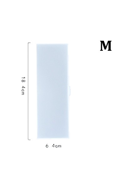 M Tarzı Şeffaf Kalem Kutusu Mat Plastik Beyaz Kalem Kalem Depolama Kutusu Kırtasiye Malzemeleri Tutucu 3 Boyut Kırtasiye (Yurt Dışından)