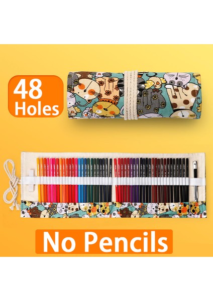 48 Delik Kalem Stili Yok Sanat Fırçaları Makyaj Fırçaları Kawaii Kedi Kalem Kutusu Kutu Okul Için Çocuklar Için Ofis Estuches Escolares Kalem Kutusu (Yurt Dışından)