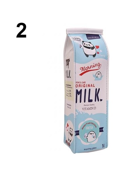 Mavi Stil Sevimli Kore Kalem Kutusu Süt Şeklinde Kalem Kutusu Su Geçirmez Kırtasiye Çantası Küçük Nesne Depolama Çantası Okul Kalem Kutusu Okul Malzemeleri (Yurt Dışından)