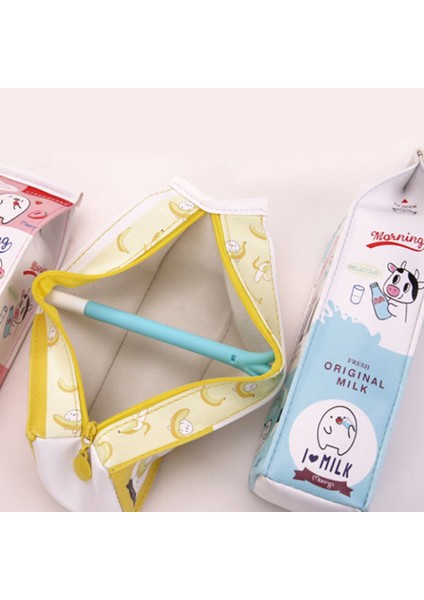 Mavi Stil Sevimli Kore Kalem Kutusu Süt Şeklinde Kalem Kutusu Su Geçirmez Kırtasiye Çantası Küçük Nesne Depolama Çantası Okul Kalem Kutusu Okul Malzemeleri (Yurt Dışından) indirimleri