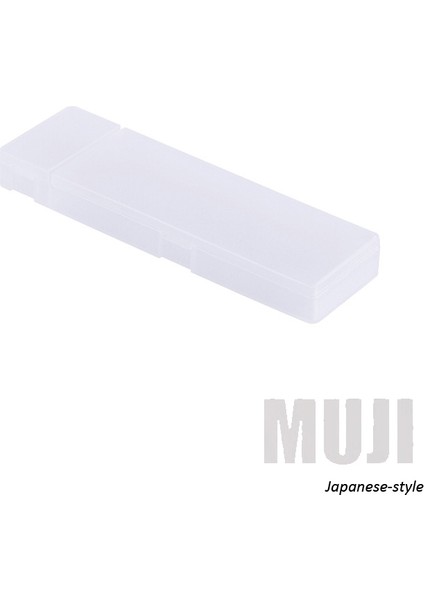 M Tarzı Şeffaf Kalem Kutusu Mat Plastik Beyaz Kalem Kalem Depolama Kutusu Kırtasiye Malzemeleri Tutucu 3 Boyut Kırtasiye (Yurt Dışından) modelleri