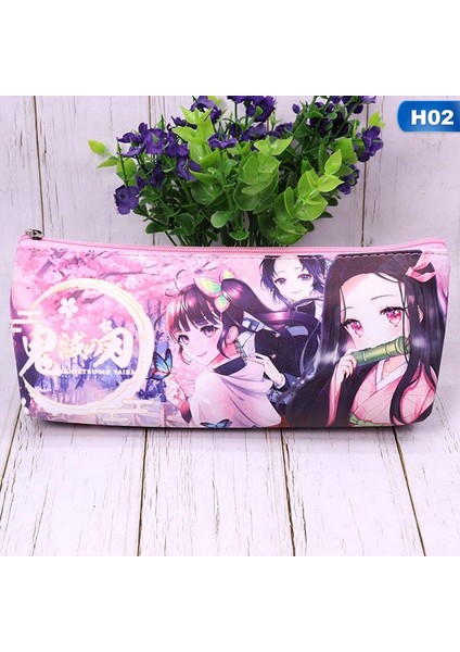 No.2 Tarzı Anime Demon Slayer Kimetsu No Yaiba Pu Kanvas Cüzdan Kalem Kutusu Fermuarlı Makyaj Çantası Kalem Kırtasiye Çantası (Yurt Dışından)