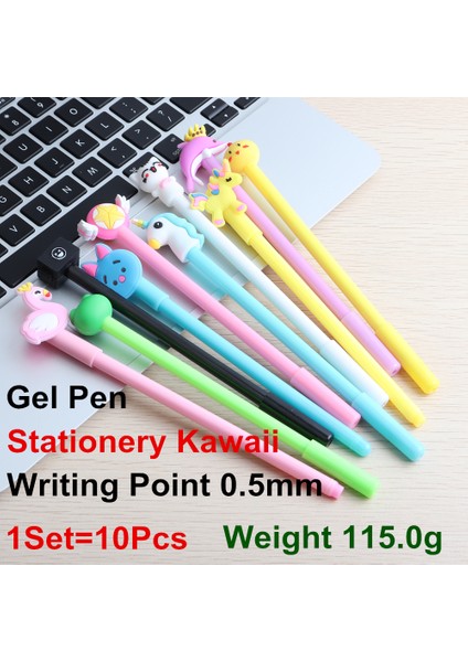 10 Adet Yeşil Stil Jel Kalem Unicorn Kalem Kırtasiye Kawaool Malzemeleri Jel Mürekkep Kalem Okul Kırtasiye Ofis Malzemeleri Kalem Çocuk Hediyeleri (Yurt Dışından) modelleri