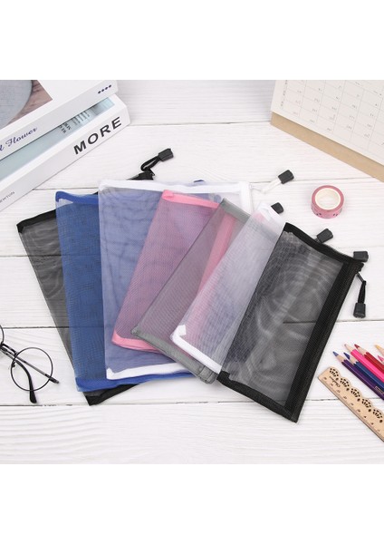 Yeni-Mor Tarzı Basit ve Şeffaf Fileli Kalem Kutusu Öğrenci Ofis Kalemlikleri Naylon Okul Malzemeleri Tükenmez Kalem Fermuarlı Kalem Kutusu (Yurt Dışından) modelleri