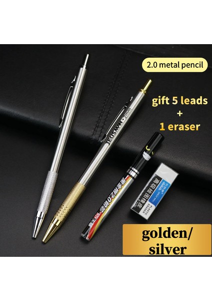 0,5 mm Kalem Stili Metal 2.0 Mekanik Kalem Düşük Ağırlık Merkezi Öğrenciler Için Yazı ve Çizim Kalemi Yedek Uçlu (Yurt Dışından) fiyatları